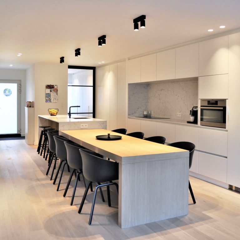 TỦ BẾP ĐẢO KẾT HỢP BÀN ĂN